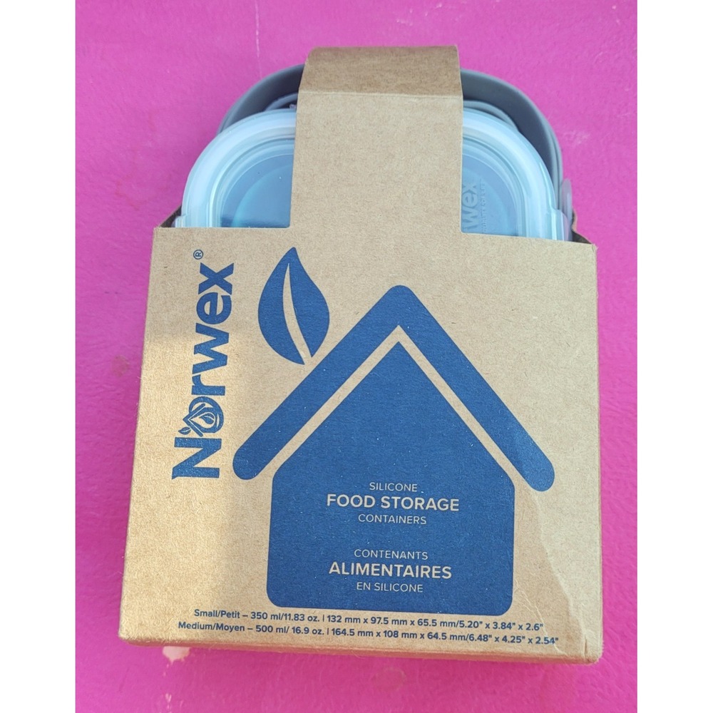 Silicone Food Storage Containers S/M (set of 2) Norwex